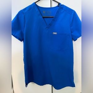 Xsmall royal blue FIGS scrub top